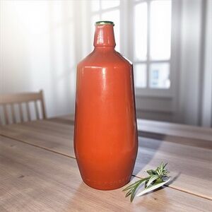 VTG 1982 J.M. da Fonseca Azeitão Wine Bottle Portugal 9” Brown Glass w/Green Top